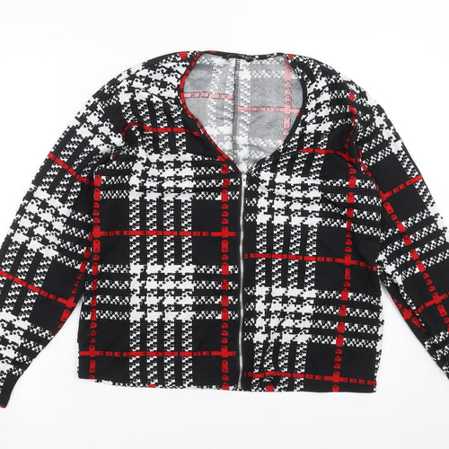 SheIn Womens Black Check  Basic Blouse Size S