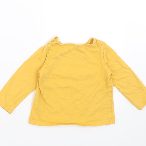 F&F Girls Yellow   Basic T-Shirt Size 6-9 Months  - HUG ME