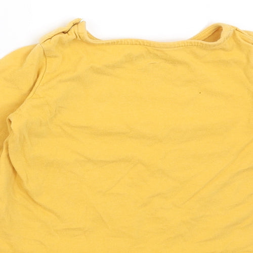F&F Girls Yellow   Basic T-Shirt Size 6-9 Months  - HUG ME