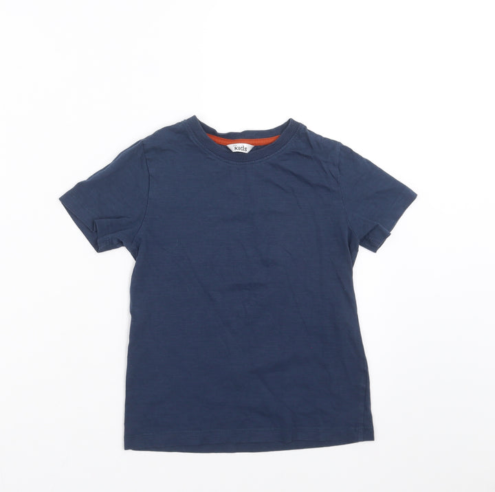 M&Co Boys Blue Basic T-Shirt Size 7-8 Years