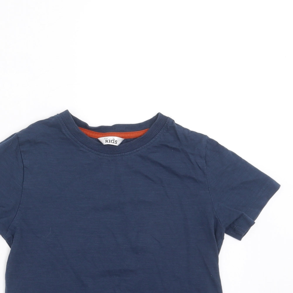 M&Co Boys Blue   Basic T-Shirt Size 7-8 Years