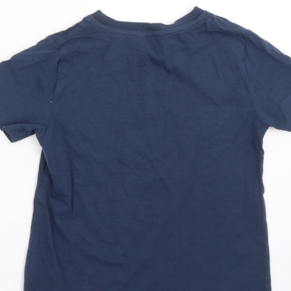 M&Co Boys Blue   Basic T-Shirt Size 7-8 Years
