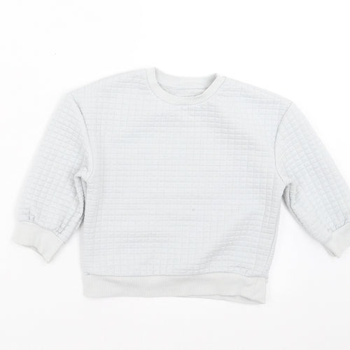 Matalan Boys Grey Check  Pullover Sweatshirt Size 2-3 Years