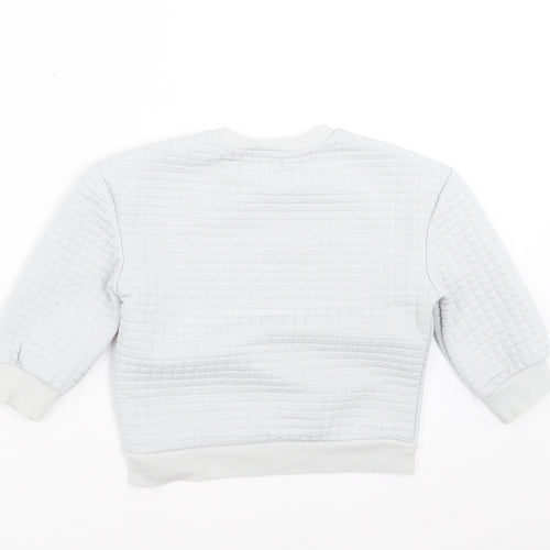 Matalan Boys Grey Check  Pullover Sweatshirt Size 2-3 Years