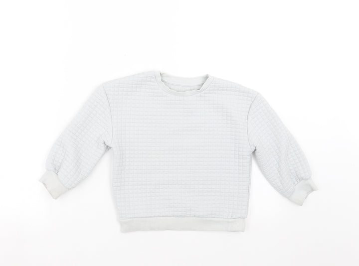 Matalan Boys Grey Check Pullover Sweatshirt Size 3-4 Years