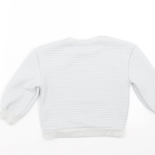 Matalan Boys Grey Check  Pullover Sweatshirt Size 3-4 Years