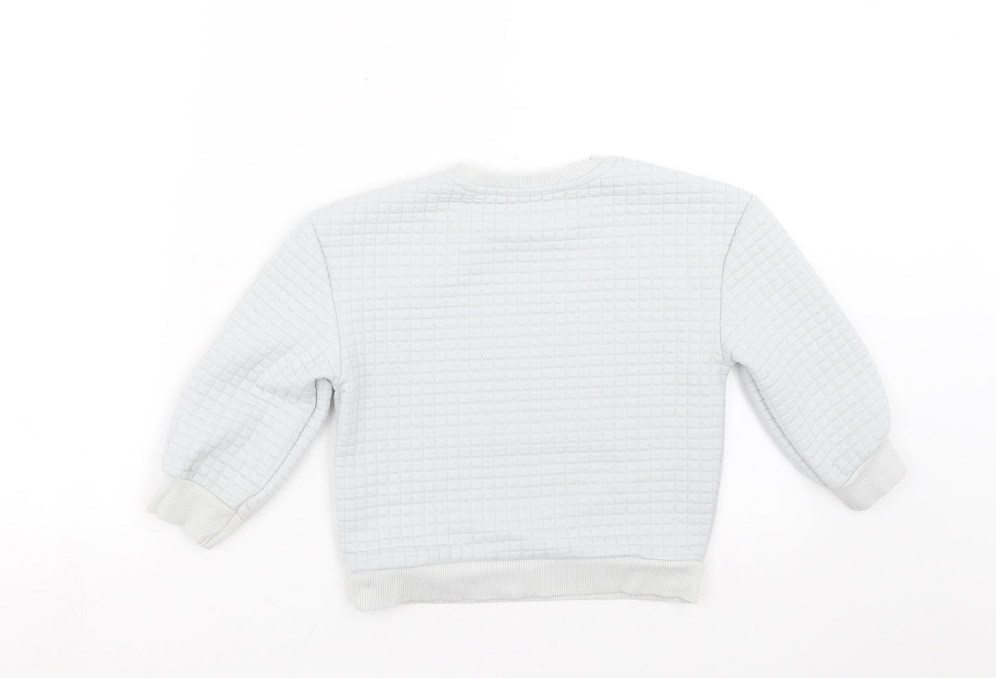Matalan Boys Grey Check  Pullover Sweatshirt Size 3-4 Years