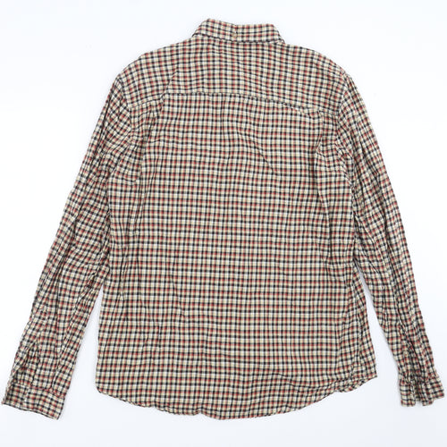 Lee Mens Beige Check   Button-Up Size 2XL