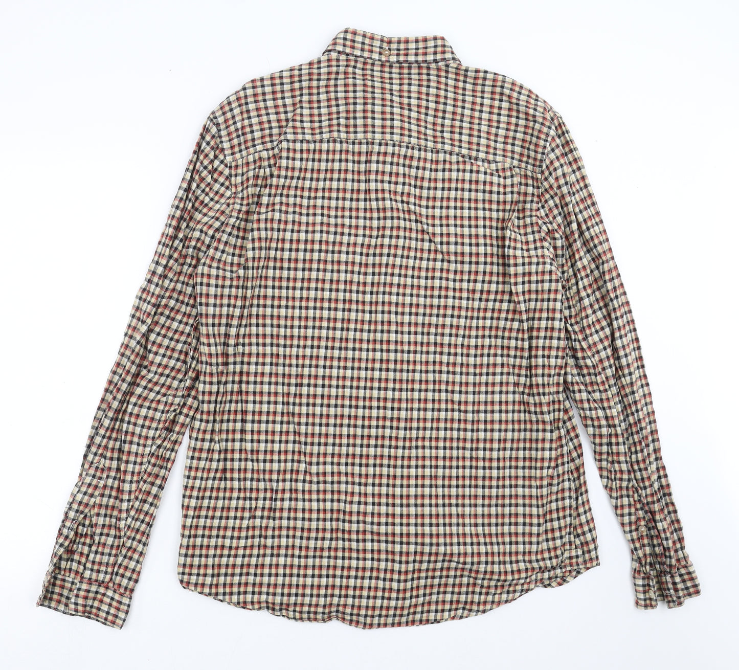 Lee Mens Beige Check   Button-Up Size 2XL