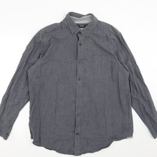 Maine New England Mens Blue Houndstooth   Button-Up Size XL  - Tailored fit