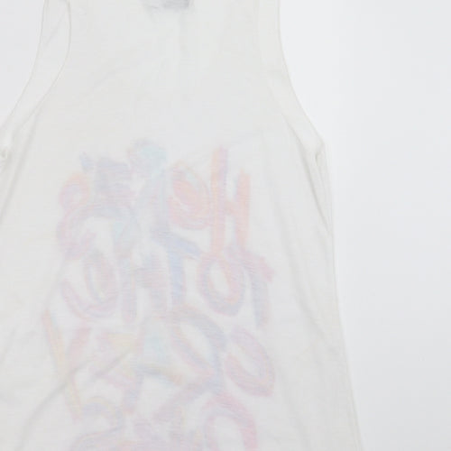 lupus Womens White   Basic Tank Size M  - here's to the crazy ones