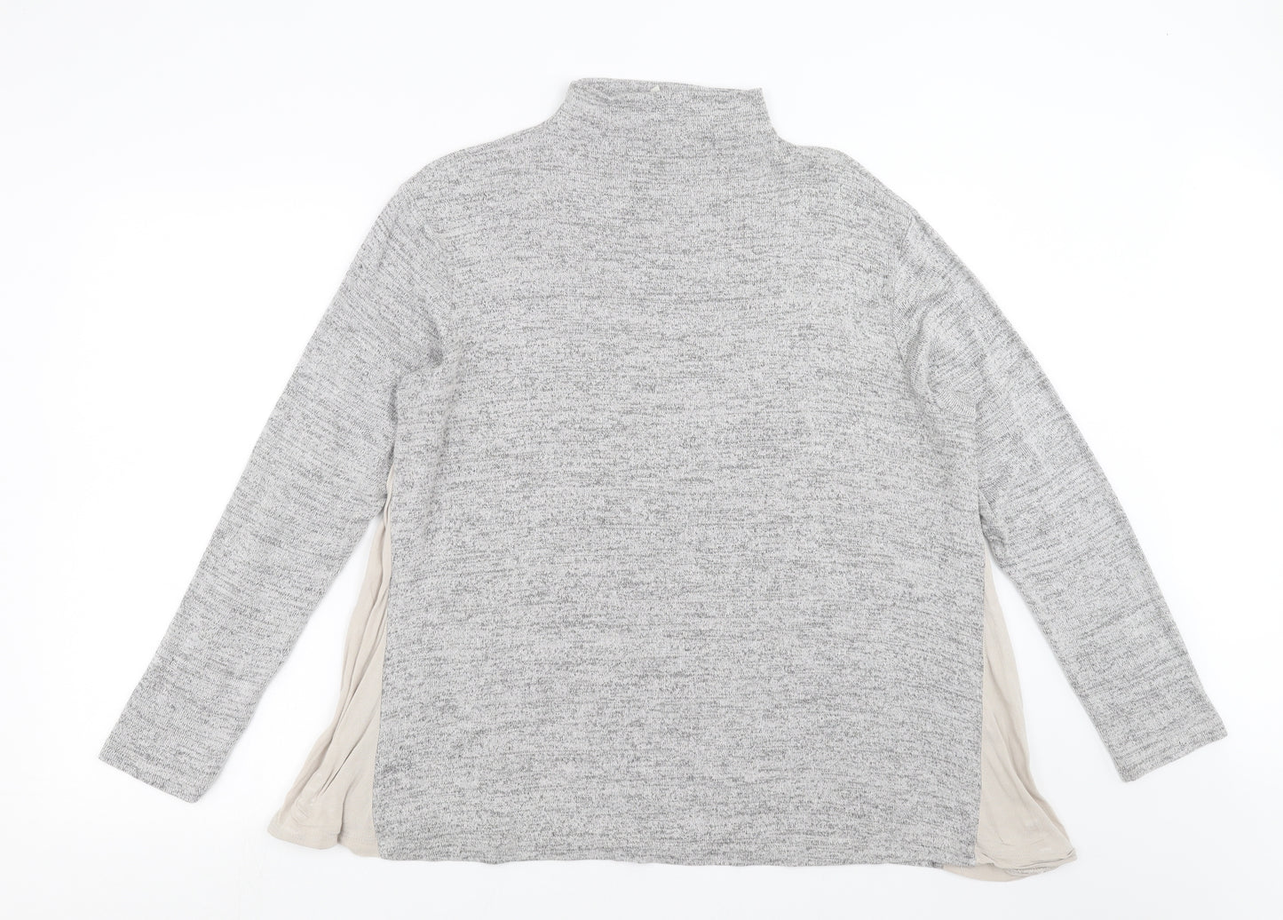 NEXT Womens Grey  Knit Pullover Jumper Size 18  - side panel detail
