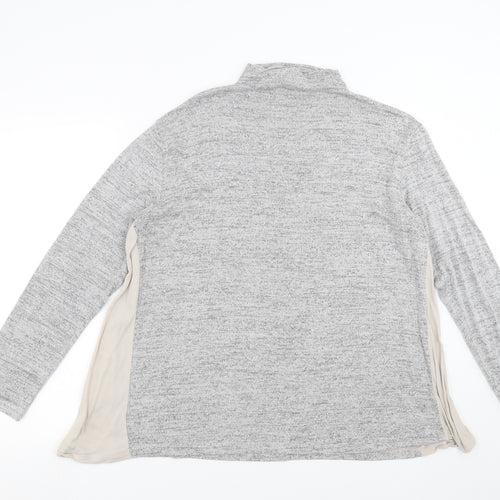 NEXT Womens Grey  Knit Pullover Jumper Size 18  - side panel detail