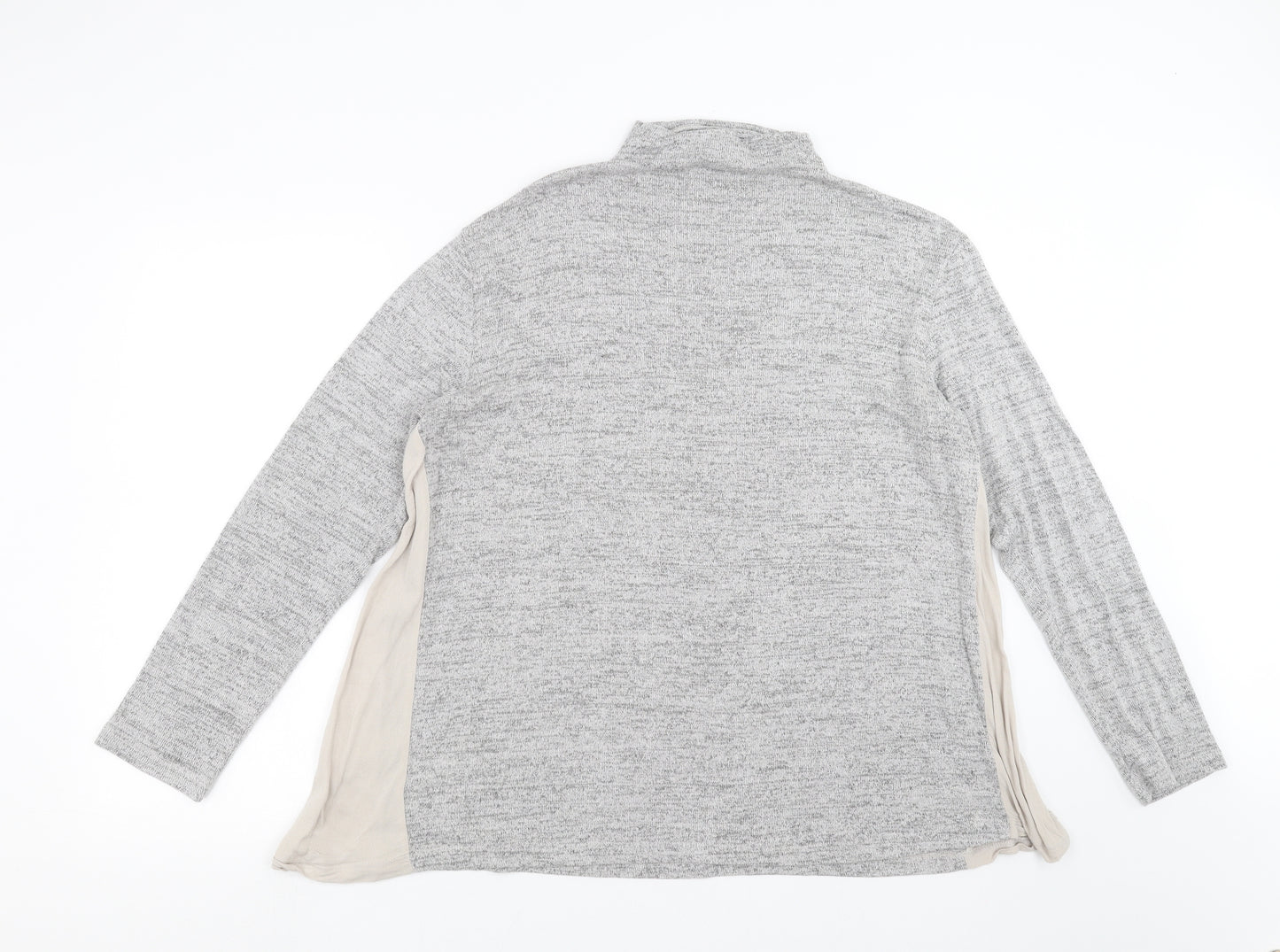 NEXT Womens Grey  Knit Pullover Jumper Size 18  - side panel detail