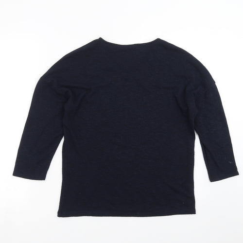 TU Womens Blue  Knit Pullover Jumper Size 8  - beaded detail
