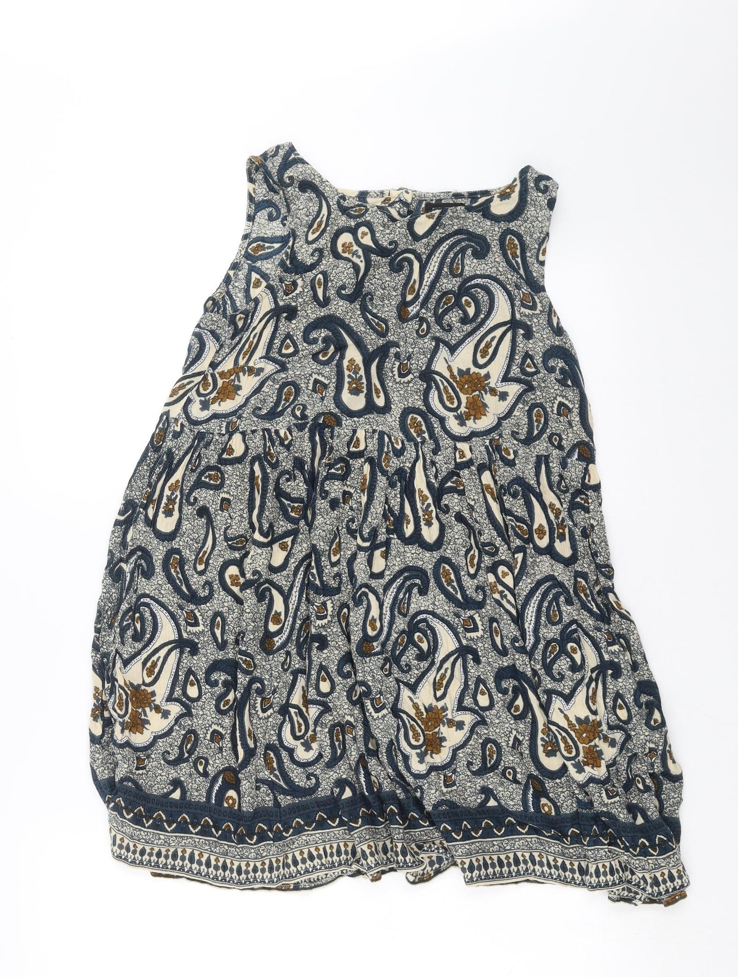 River Island Womens Blue Paisley  Basic Blouse Size 6