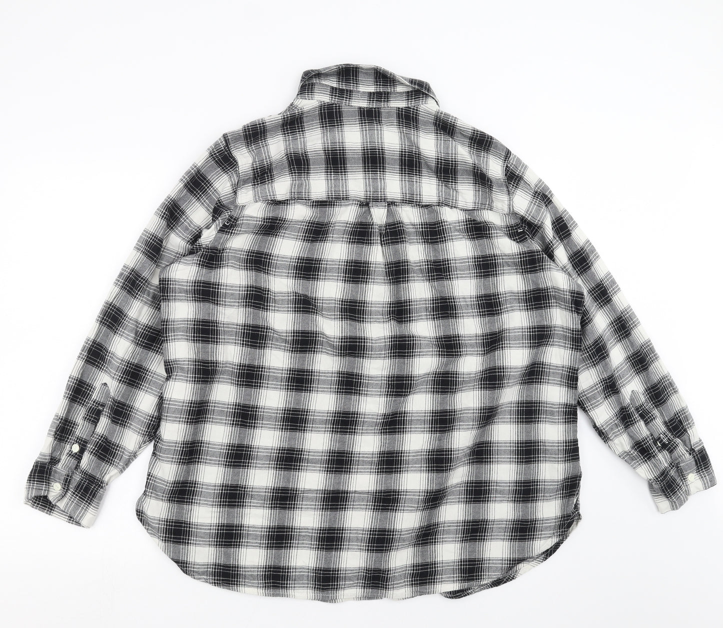 LEVIS Womens Black Check  Basic Button-Up Size 2XL  - Boyfriend Fit