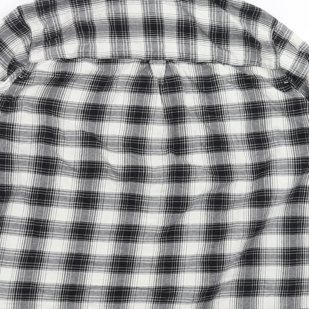 LEVIS Womens Black Check  Basic Button-Up Size 2XL  - Boyfriend Fit