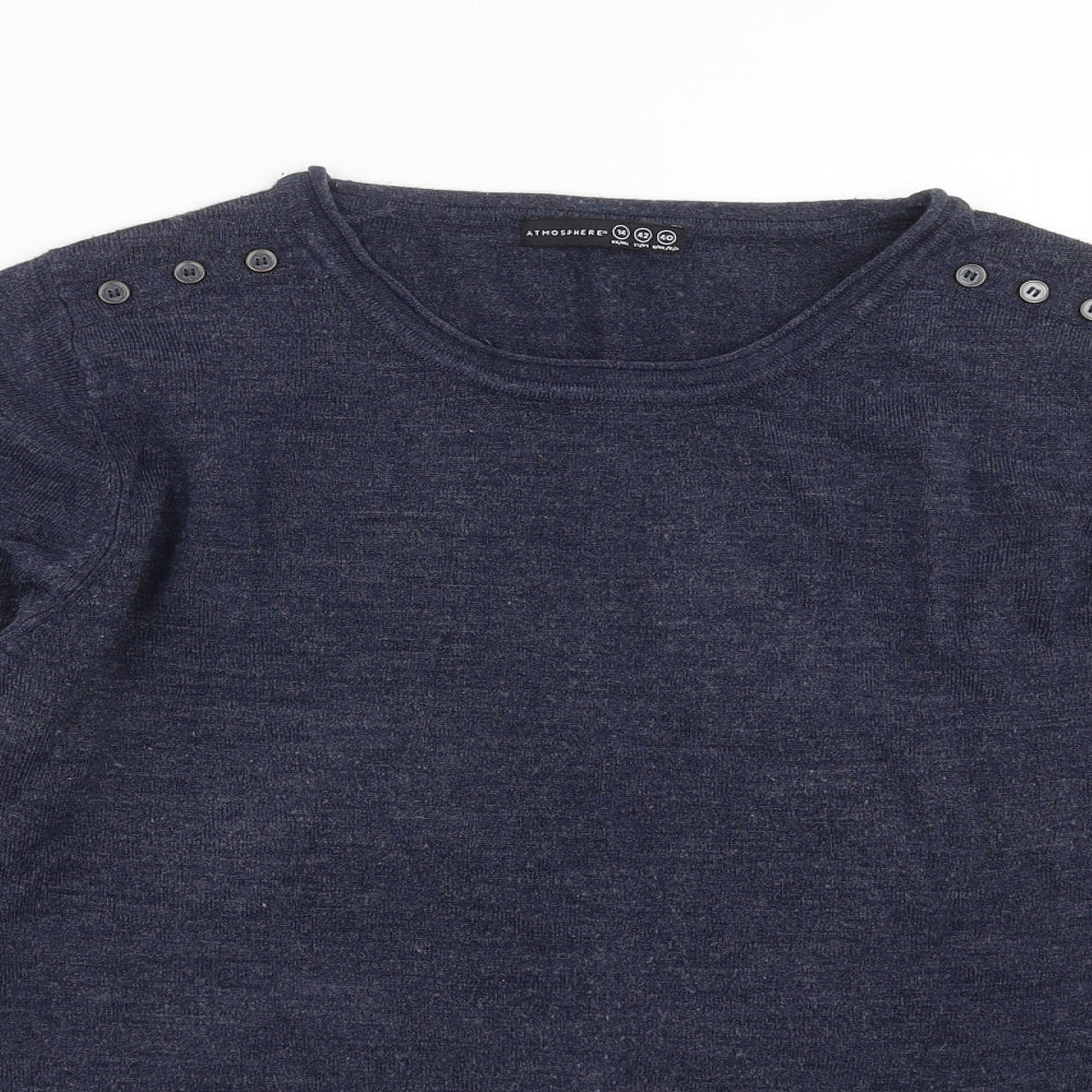Primark Womens Blue  Knit Pullover Jumper Size 14