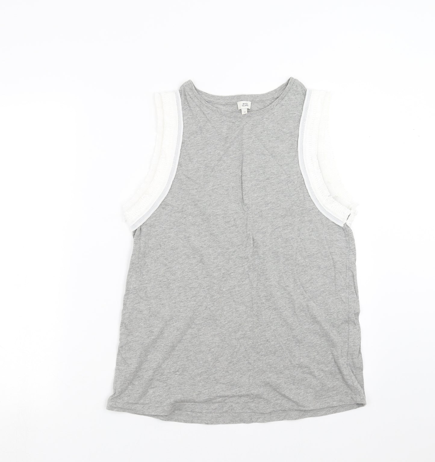 River Island Womens Grey   Basic T-Shirt Size 12