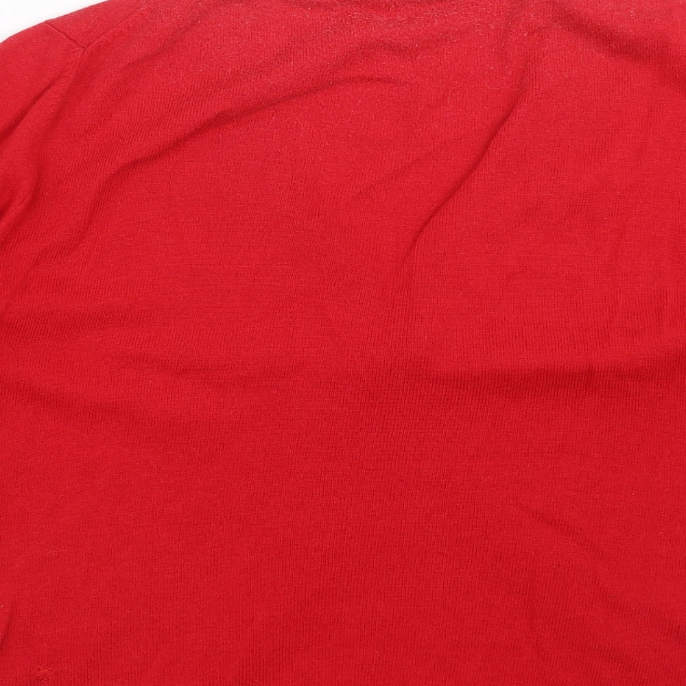 Country Casuals Womens Red  Knit Pullover Jumper Size L