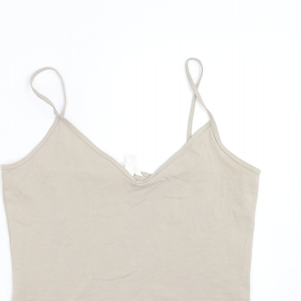 H&M Womens Beige   Camisole T-Shirt Size M