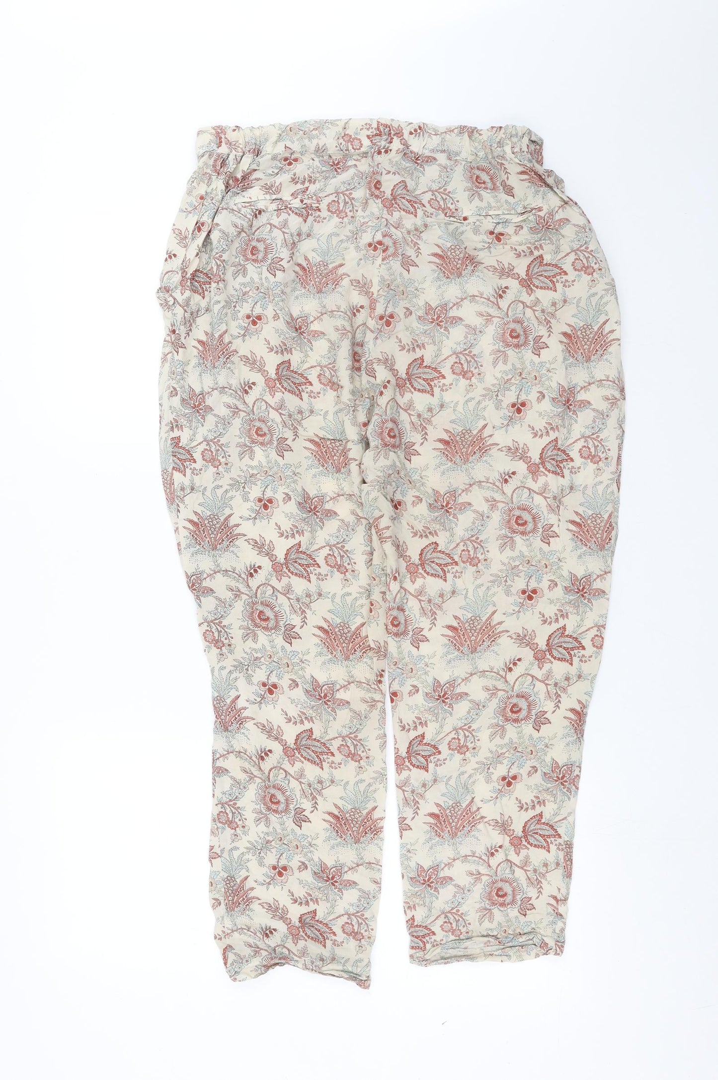 Zara Womens Beige Floral   Pyjama Pants Size M