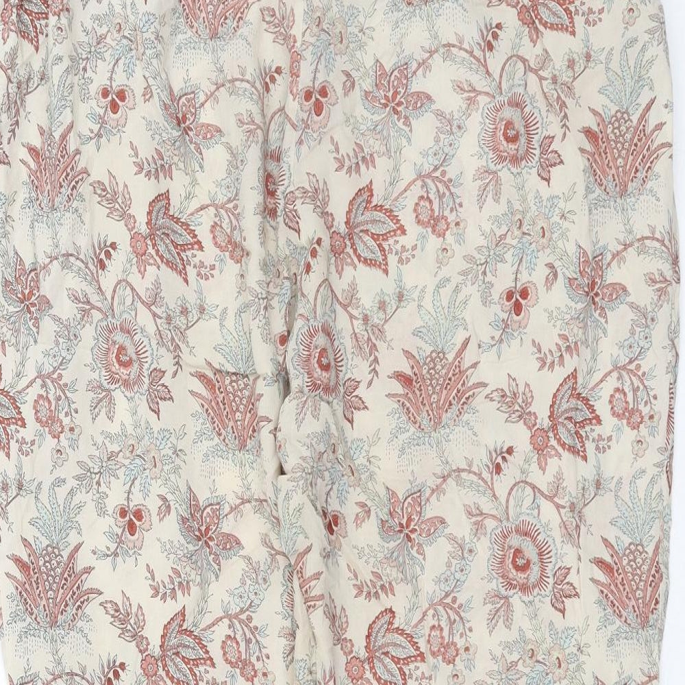 Zara Womens Beige Floral   Pyjama Pants Size M