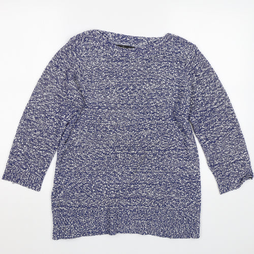BM Collection Womens Blue   Pullover Jumper Size M