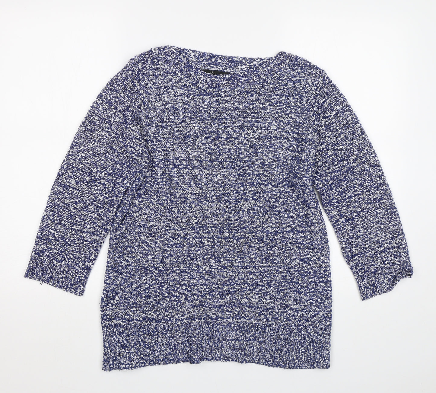 BM Collection Womens Blue   Pullover Jumper Size M