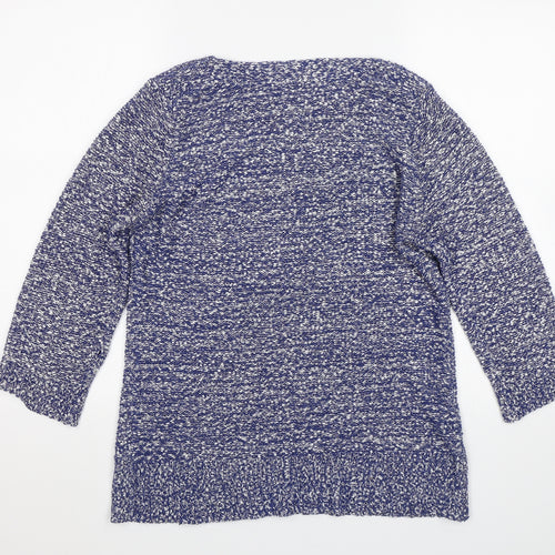 BM Collection Womens Blue   Pullover Jumper Size M
