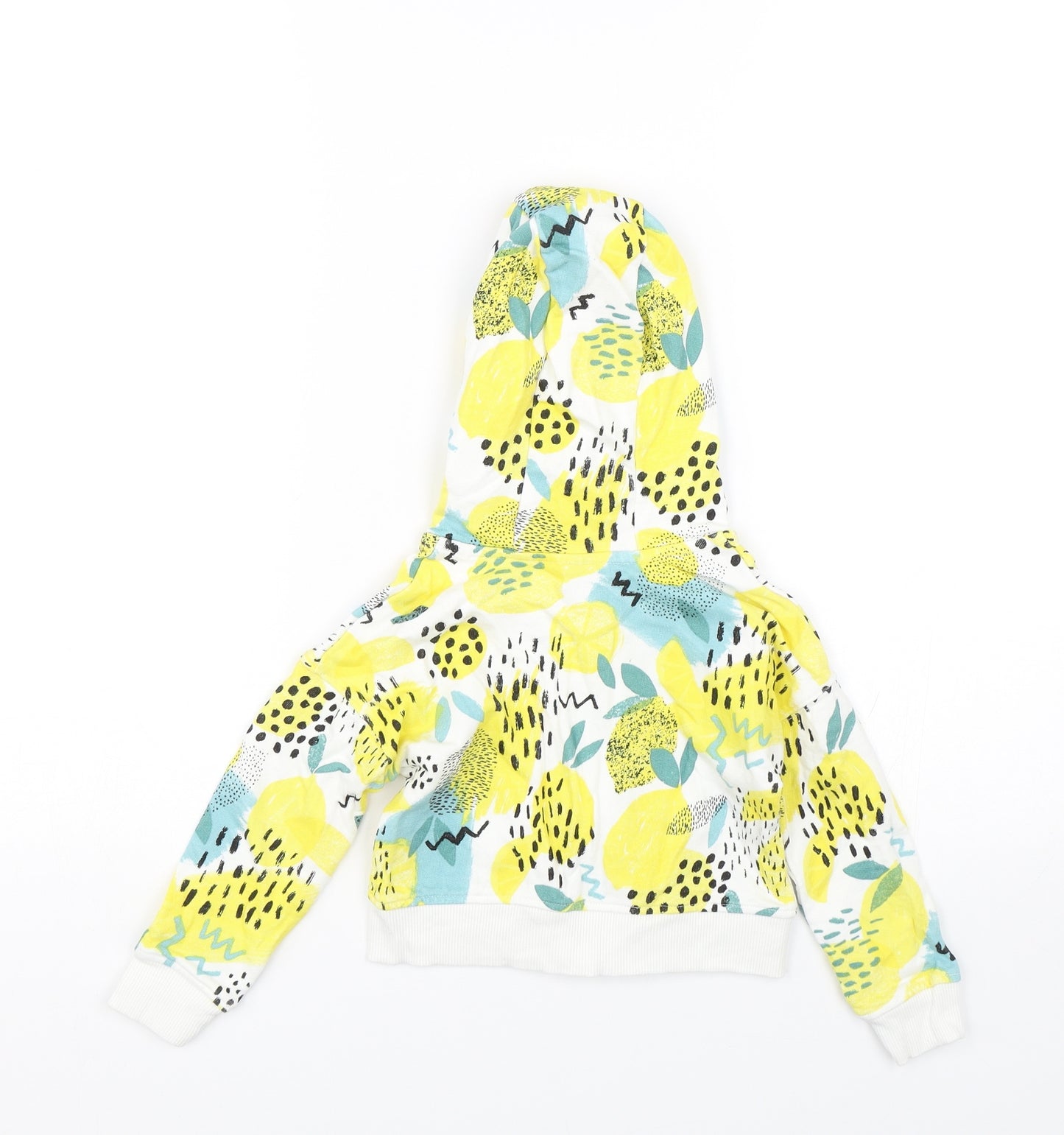 TU Girls Yellow Floral  Full Zip Hoodie Size 3 Years  - Lemons