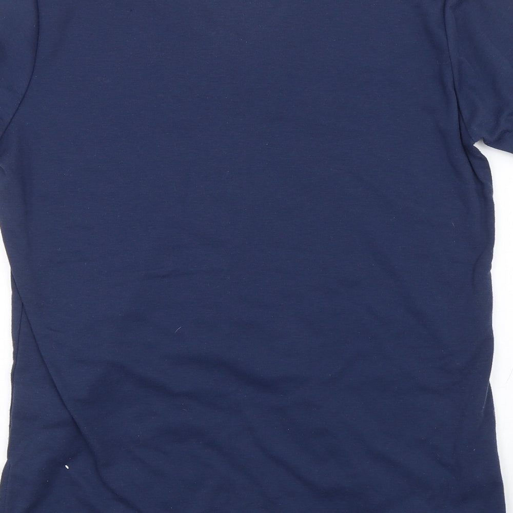 Tigi Wear Womens Blue Floral  Basic T-Shirt Size S