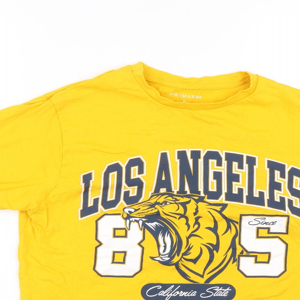 Primark Mens Yellow    T-Shirt Size S