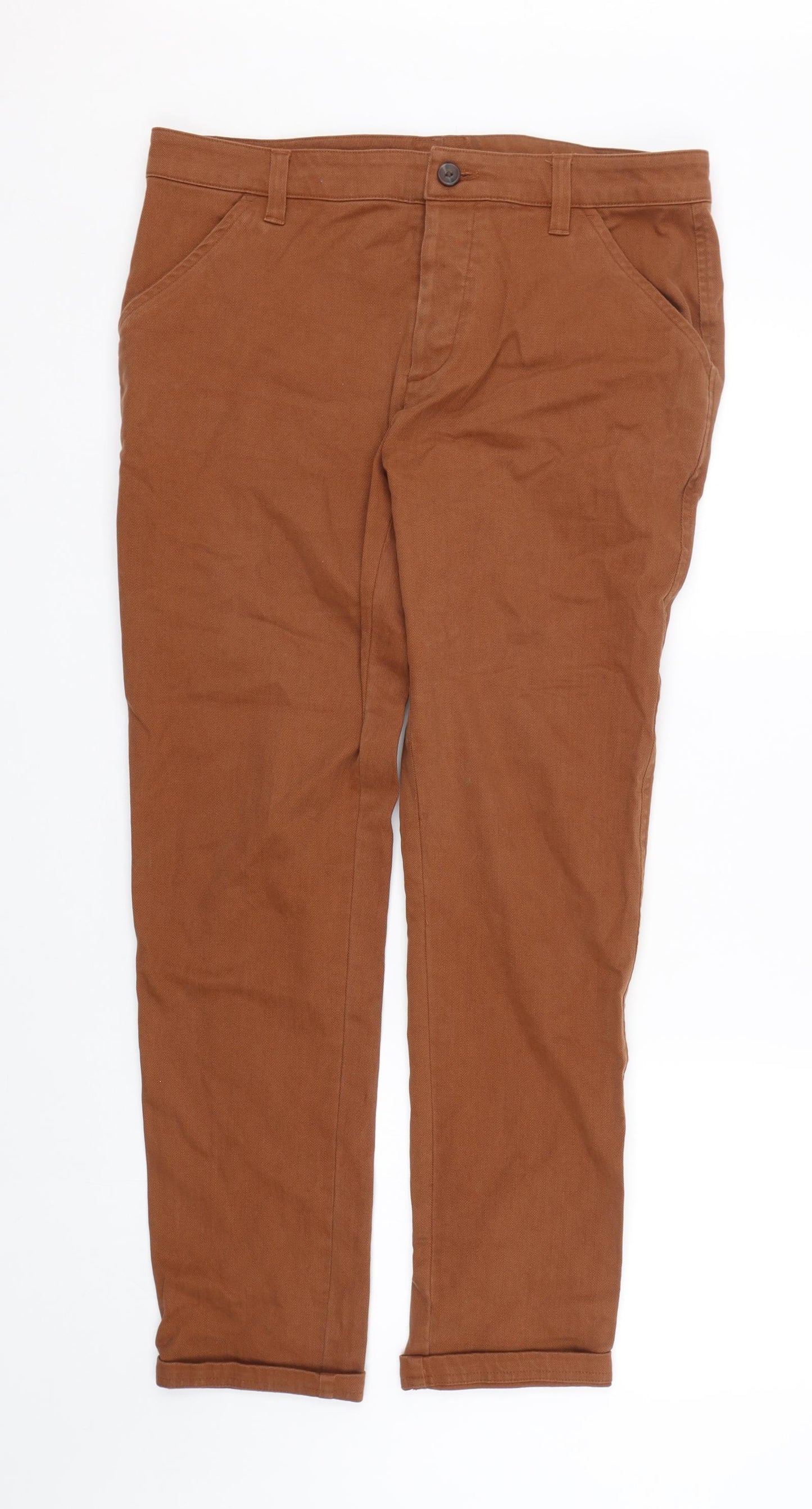 ASOS Mens Brown   Straight Jeans Size 32 in L28 in