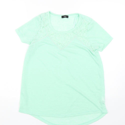 F&F Womens Green Floral  Basic T-Shirt Size 12