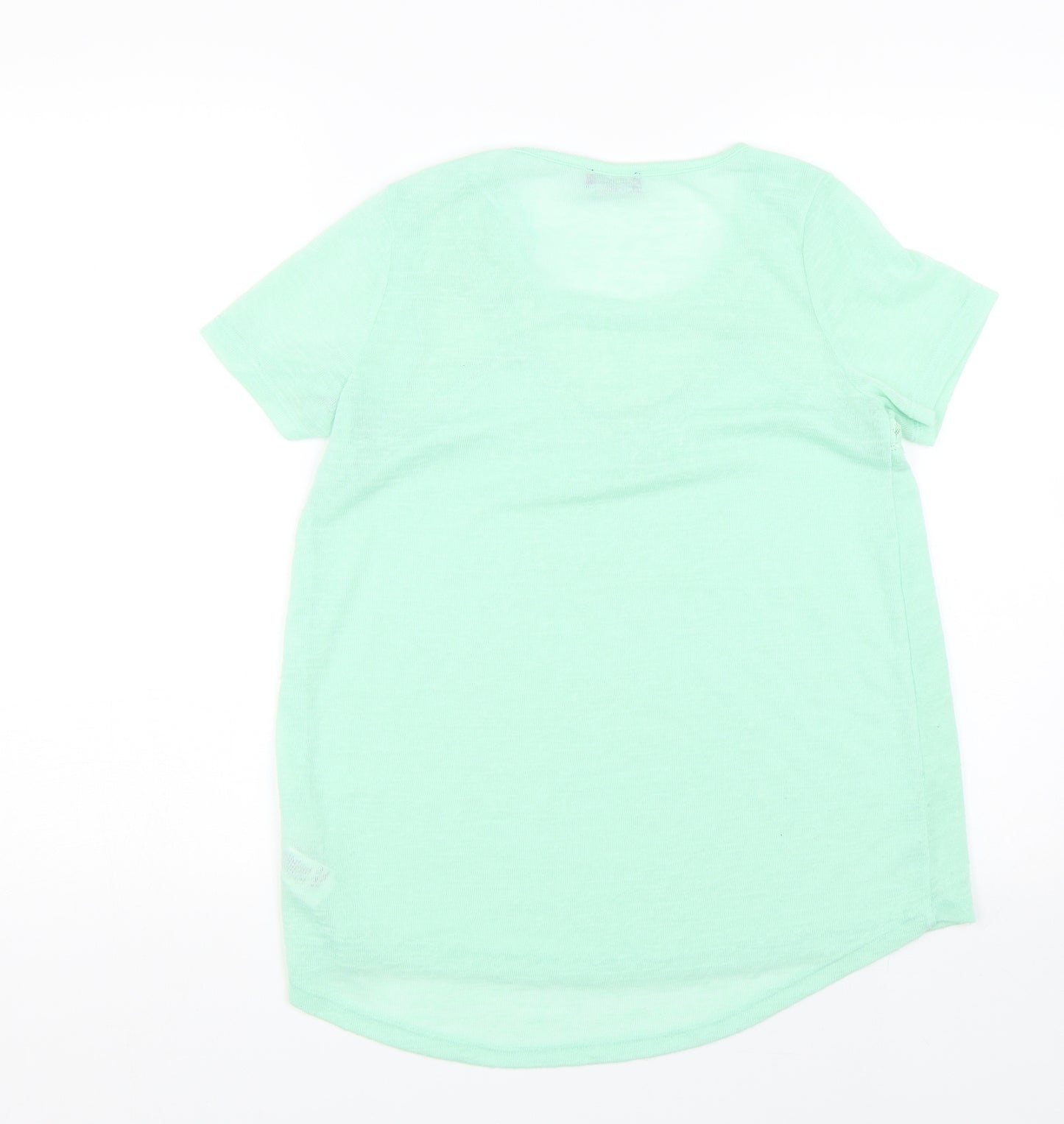 F&F Womens Green Floral  Basic T-Shirt Size 12