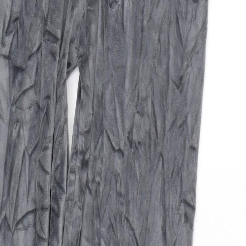 Preworn Womens Grey Striped Velour Sweatpants Trousers Size S L27.5 in