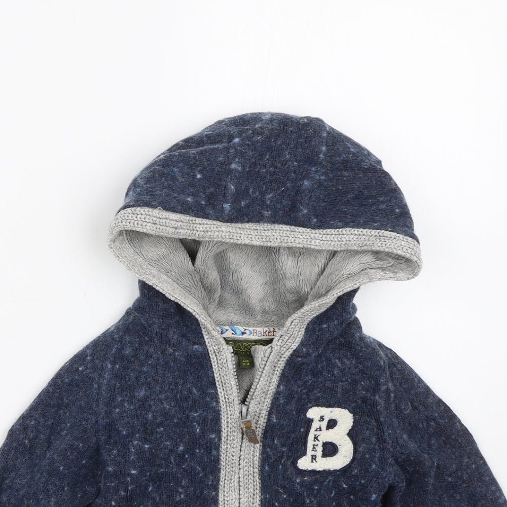 Ted Baker Boys Blue   Full Zip Hoodie Size 3-4 Years