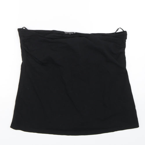 Nutmeg Womens Black   Wrap T-Shirt Size 18