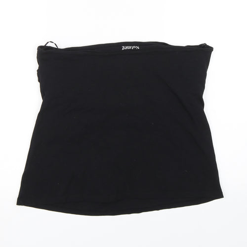 Nutmeg Womens Black   Wrap T-Shirt Size 18