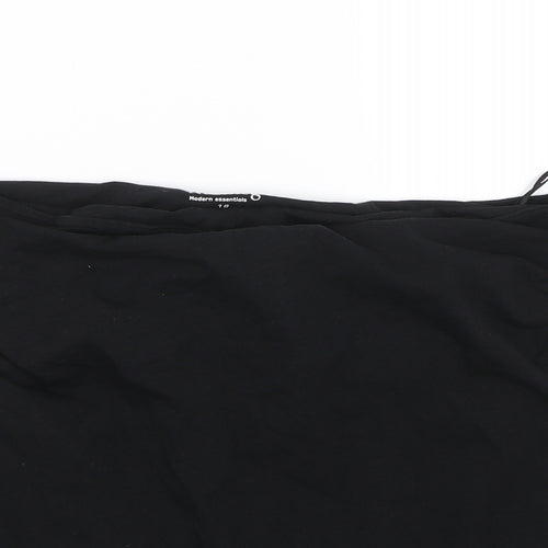 Nutmeg Womens Black   Wrap T-Shirt Size 18