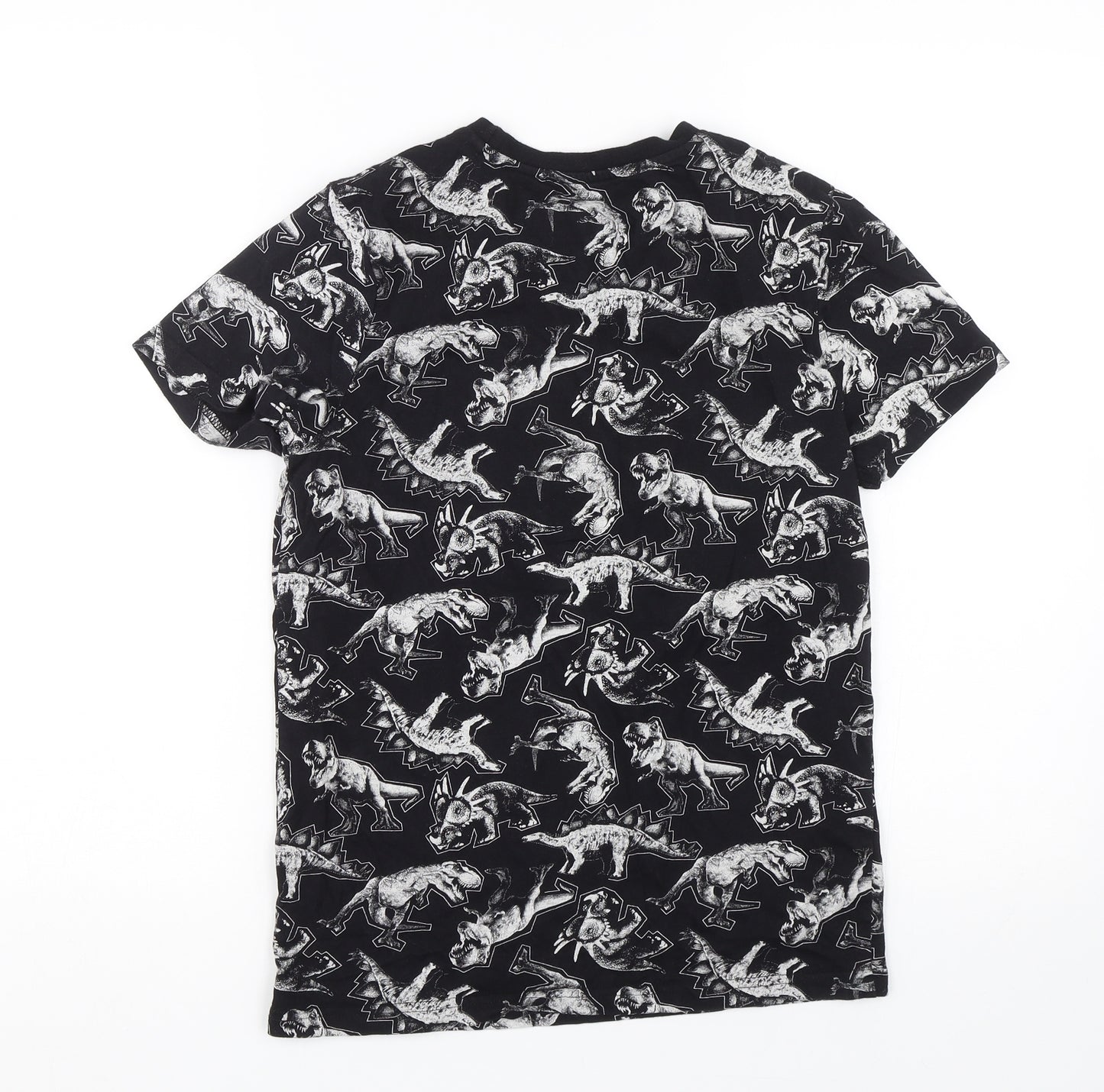 Nutmeg Boys Black Animal Print  Basic T-Shirt Size 13-14 Years  - Dinosaurs