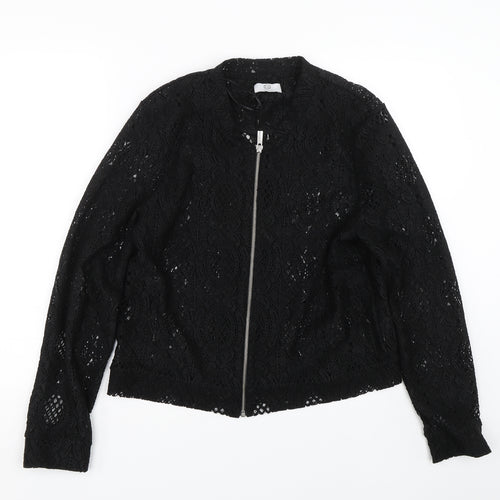C&A Womens Black Floral  Jacket  Size 16