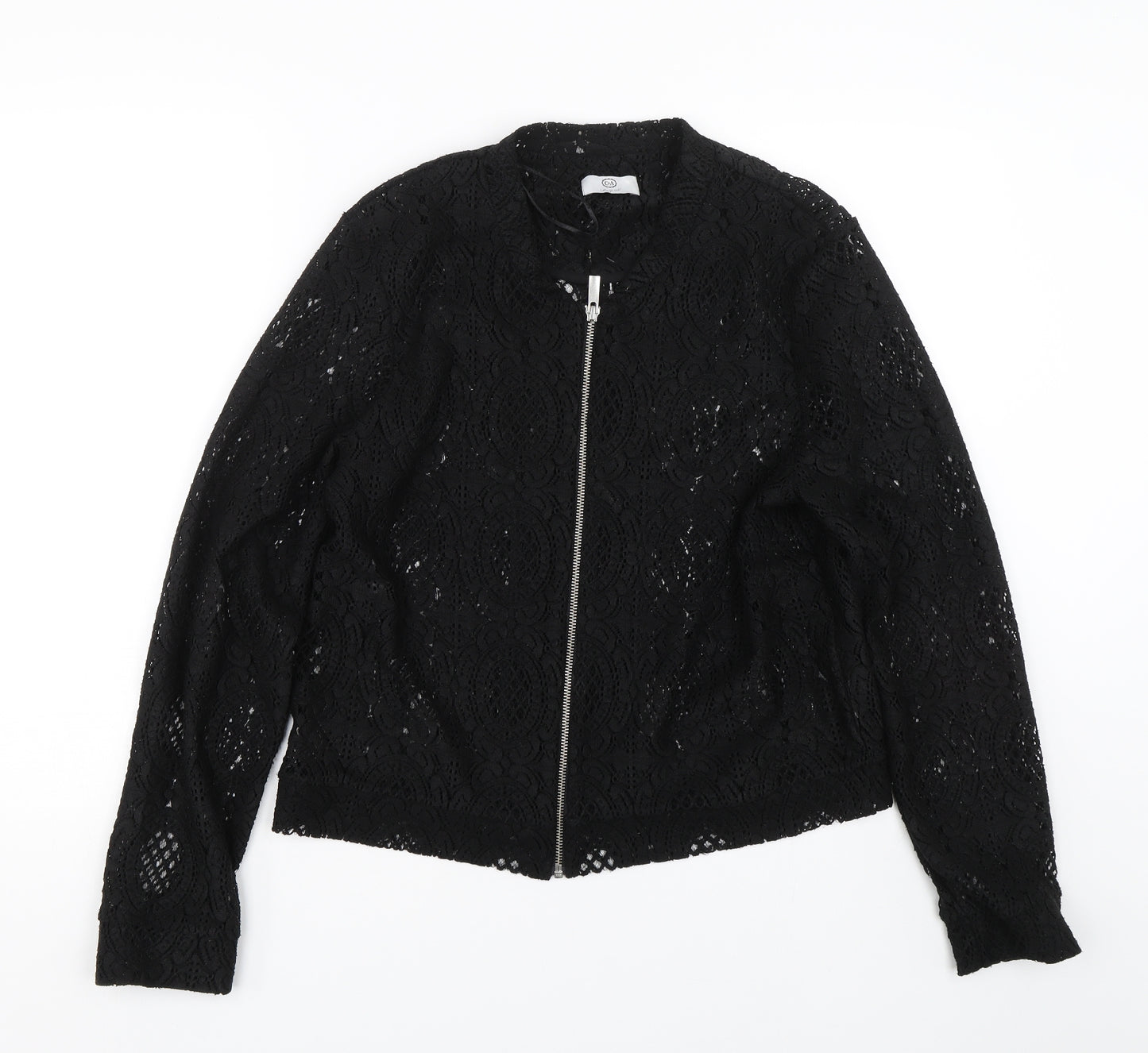 C&A Womens Black Floral  Jacket  Size 16