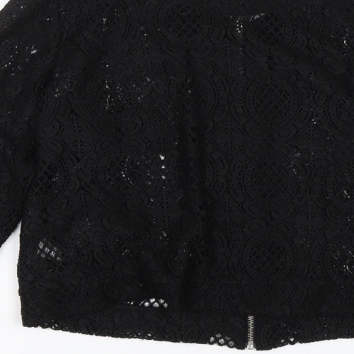 C&A Womens Black Floral  Jacket  Size 16