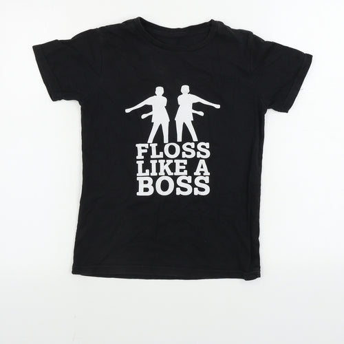 Preworn  Boys Black   Basic T-Shirt Size 9-10 Years