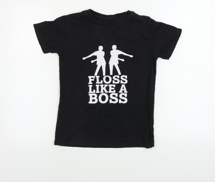 Preworn  Boys Black   Basic T-Shirt Size 9-10 Years