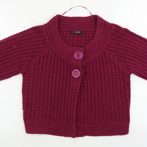 George  Womens Purple   Cardigan Jumper Size 12