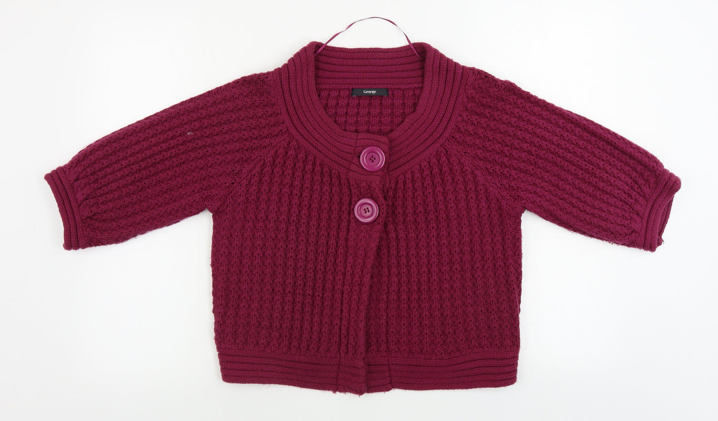 George  Womens Purple   Cardigan Jumper Size 12